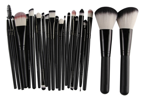 Set Profesional De Brochas De Maquillaje Negras De 22 Piezas