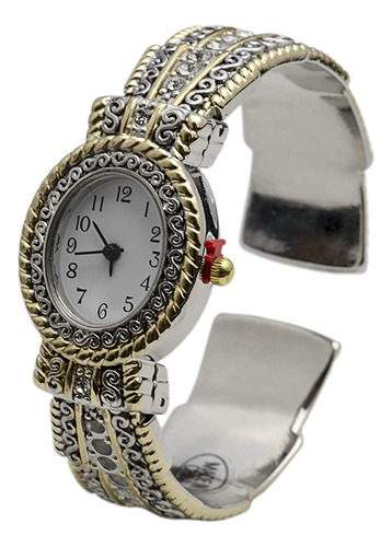 Metal Ladies Western Bangle / Cuff Watch Con Diamantes De Im