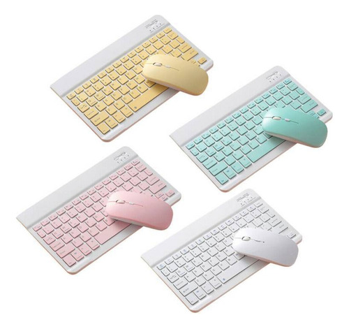 Kit Teclado + Mouse Bluetooth Inalambrico Recargable Pc