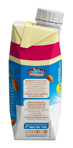 Bebida Vegetal Almond Breeze Zero Açúcar Baunilha 250ml