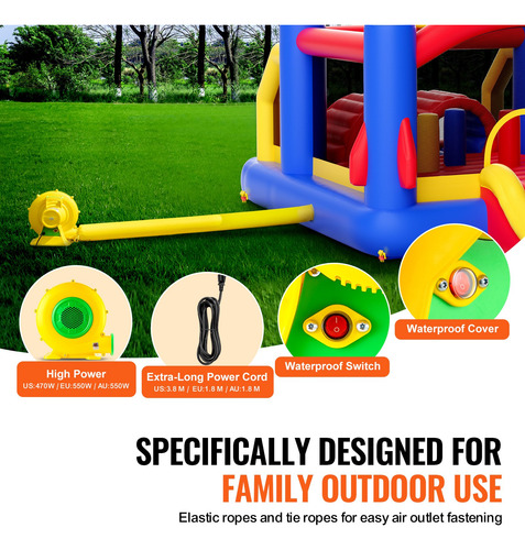 Trampolín Brincolín Inflable Niños 4 X 2.4 Mts Msi