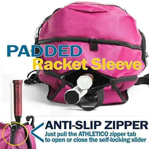 Mochila De Tenis Athletico Premier, Bolsa De Tenis Con Capac