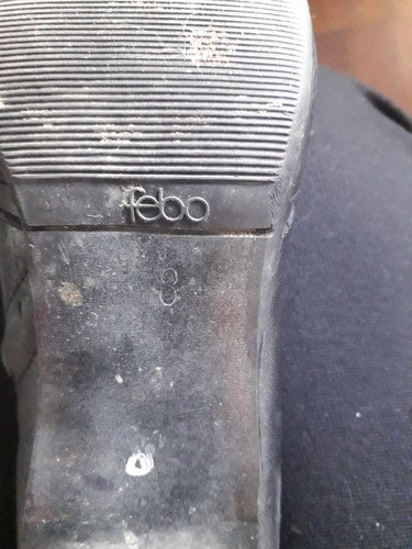 Botas Mujer N°38 Febo Muy Buen Estado Media Caña