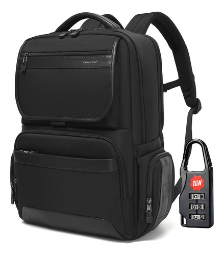 Mochila Hombre Tigernu T-b3916 Laptop Antirrobo Viaje Color Negro Diseño de la tela Negro