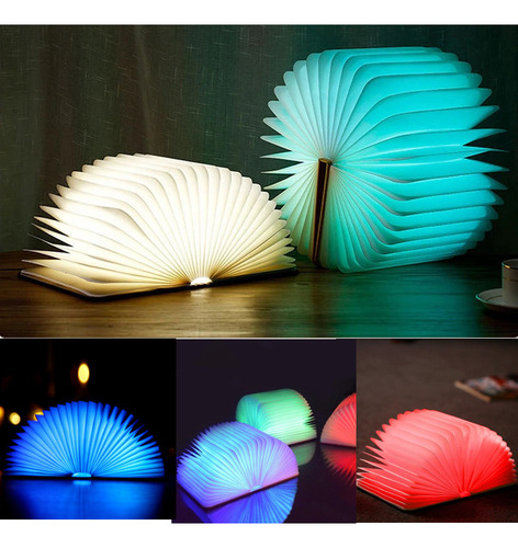 - Lámpara De Noche Plegable Con Luz Led De 5 Colores For
