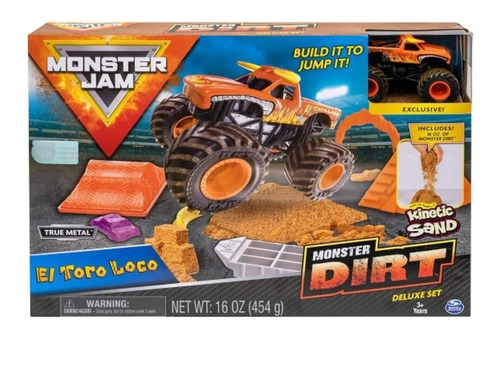 Pista Monster Jam Dirt - El Toro Loco + Kinetic Sand