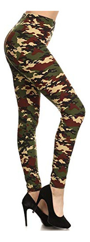 Leggings Depot Alto Camuflaje Cintura Amp; Múltiples Wrd6o