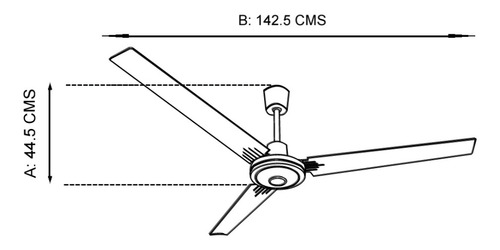Imagen 2 de 2 de Ventilador Industrial Thypoon 56 Blanco Aspas Metal Tishman