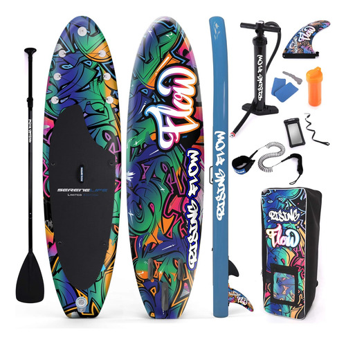 Tabla Inflable De Remo Antideslizante Con Paleta Y Accesorio