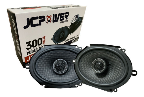 Bocinas Jc Power Jc-68 6x8 Pulgadas 2 Vías 300w Max Color Negro