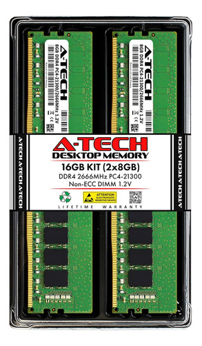 A-tech 16 Gb (2 X 8 Gb) Ddr4 2666 Mhz Udimm Pc4-21300 (orden