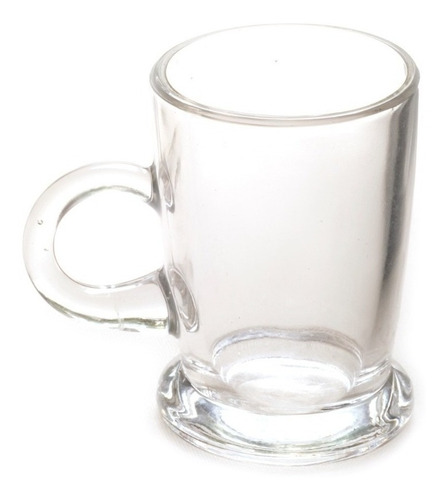 Imagen 2 de 3 de Jarro Taza Mug Vidrio Con Manija Base Set X 6 Pasabahce