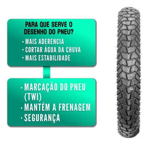 Pneu Dianteiro Moto 90 90 R21 Maggion Viper Com Câmara Honda
