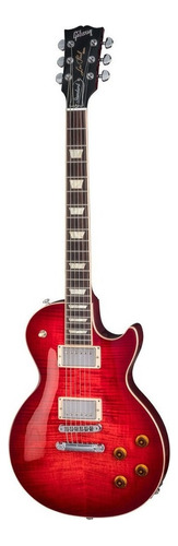 Guitarra elétrica Gibson Les Paul Standard de  bordo/mogno 2018 blood orange burst brilhante com diapasão de pau-rosa