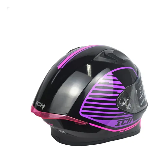 Casco Integral Ich 503 Streetline Ngr Brllnt Fucsia Visor Tr