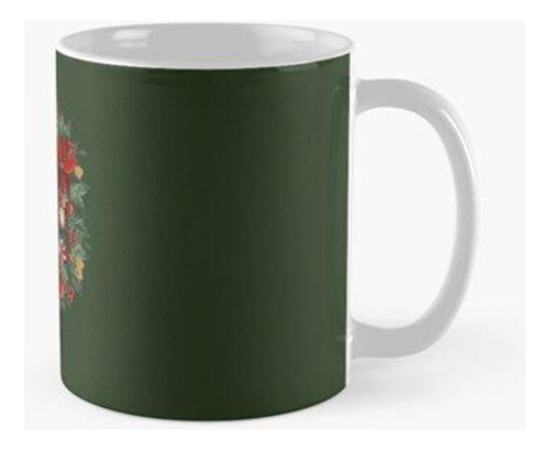 Taza Corona Navideña Elegantemente Decorada En Plena Floraci