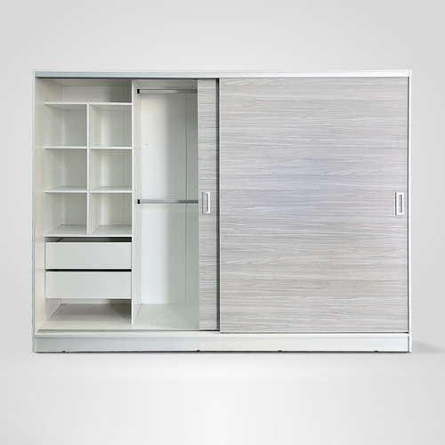 Placard Puertas Corredizas 240x180 Blanco Puertas Jacarandá