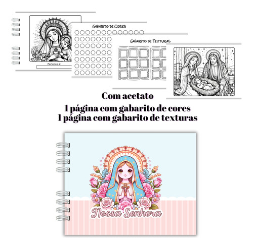 Livro De Colorir Nossa Senhora , Estilo Boobie Goods -50 Pg