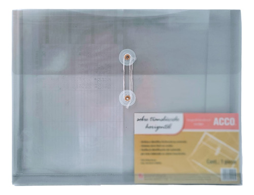 Set De Sobres Translucidos Horizontal Carta Acco C/4pzs