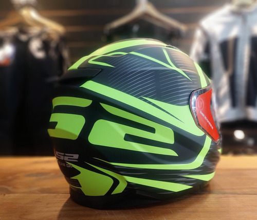 Casco Moto Ls2 320 Evo Jink Mate Negro Amarillo-allmotors -