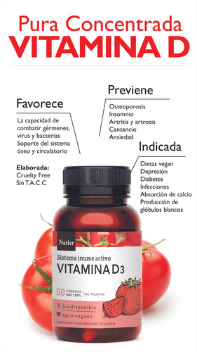 Combo Natier- Vitamina K2 + D3 Sin Sabor