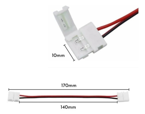 Kit 20 Emenda Rápida Extensão P/ Fita Led 2 Vias 5050 3528