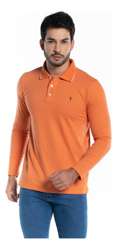 Camisa Manga Longa Polo Masculina Midnigth Medson