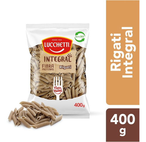 Pasta Rigatti Integral Lucchetti 400g