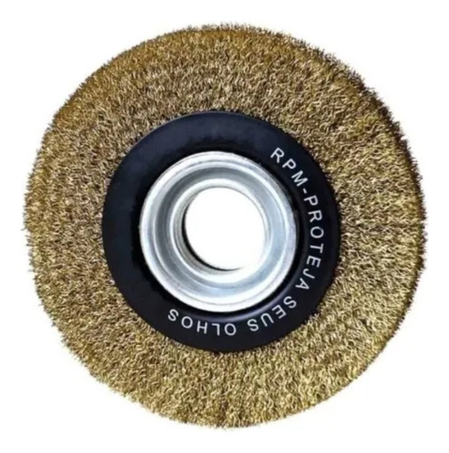 Escova Circular De Aço Latonano  Para Esmeril 6x1/2 