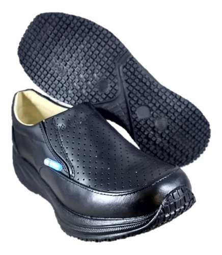 Zapatos Negros Ergonómicos Cómodos Enfermeras Chef 1006 Naty