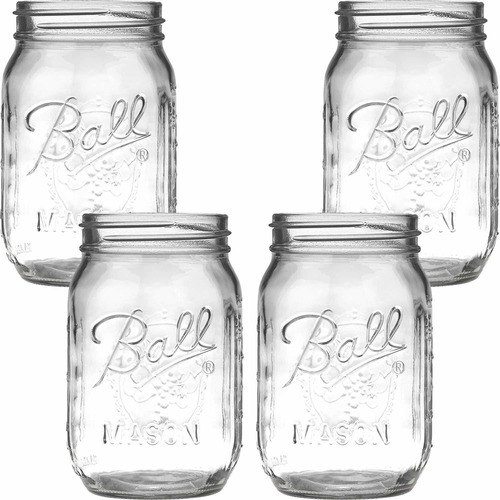 Ball Mason Jar Pint Clear Glass Heritage Series 16-ounces Se