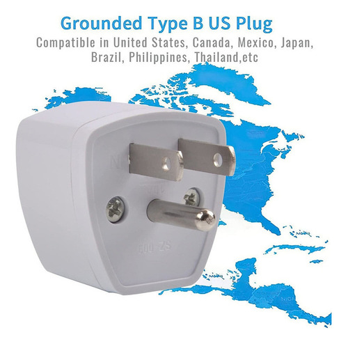 Adaptador De Enchufe Universal De 4 Piezas, De Europeo A Ame