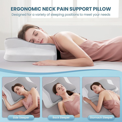 Cervical Pillow Memory Foam Pillows For Neck Pain Relie...