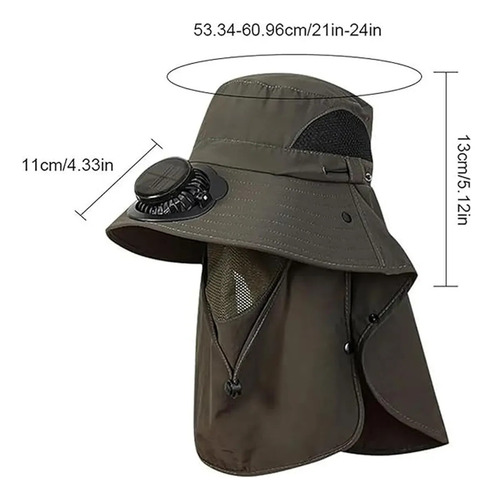 Sombrero Transpirable Con Ventilador Solar Para Un Verano Du