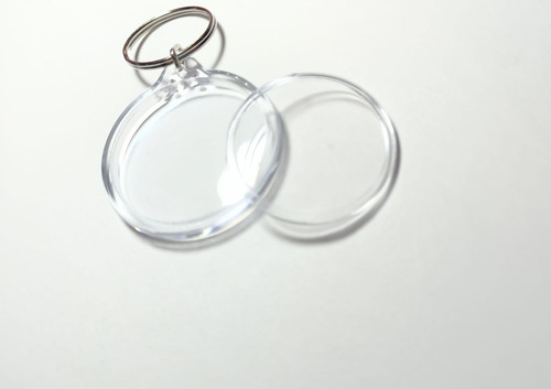 Llavero Porta Retrato Acrílico Figura Circulo Pack 10pz