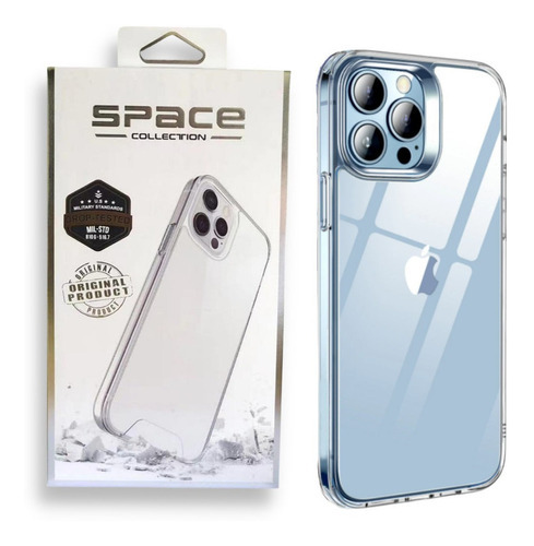 Capa silicone/tpu Genérica iPhone Clear Space Case transparente com design iphone 13 pro para Apple iPhone Compatível com iphone 13 normal / 13 pro / 13 pro max