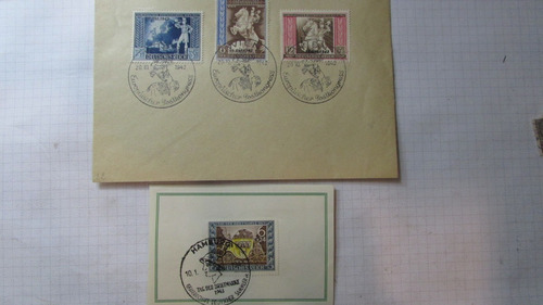 Alemania Fdc 1942 Feria Vienna Y 1943 Dia Del Sellos  H2