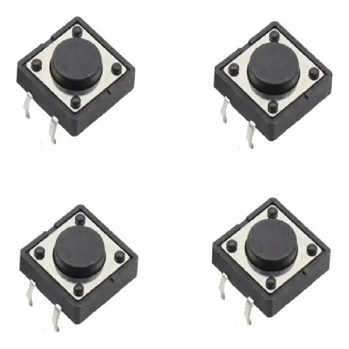 Micro Switch Pulsador Boton 4 Pines 12x12x5mm