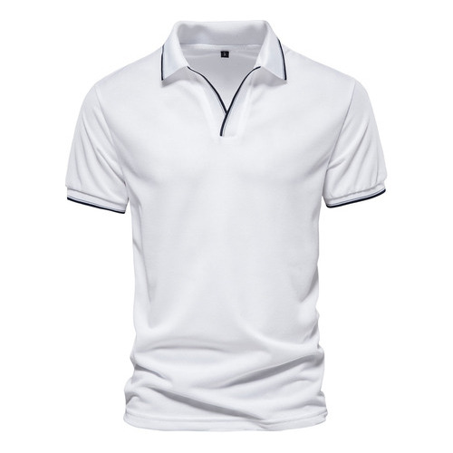 Camisas Polo Con Cuello En V Para Hombre  Playera De Manga