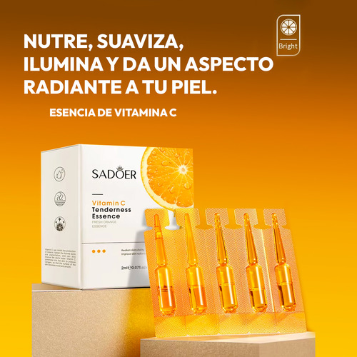 Suero Facial Sadoer Con Vitamina C Hidratante, Nutritivo Y Antiedad Para Piel Seca, Áspera O Apagada, Rápida Absorción