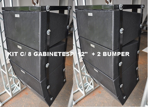 Sistema Line Array Asl 12 (8 Gabinetes +2 Bumper)