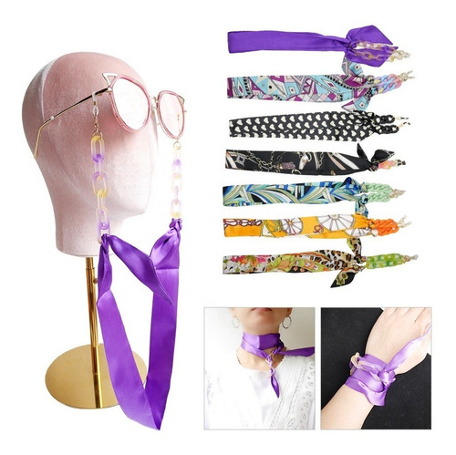 Imagen 2 de 2 de Collar Cadena Straps Lentes Anteojo Ascarillas Colgante 4en1