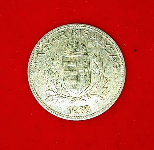 Moneda De Hungria 1 Pengo 1939 Plata Vf.