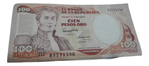 100 Pesos Oro Colombia X1 Billete