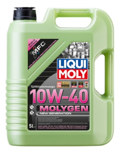 Aceite De Motor Molygen 10w40 Liqui Moly 5lt