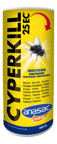 Cyperkill 25ec 50ml Insecticida Plaga Interior Exterior - Ar