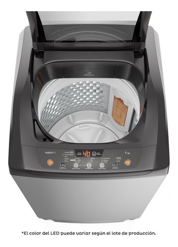 Lavarropas automático Gafa FuzzyFit gris plata 7kg 220 V