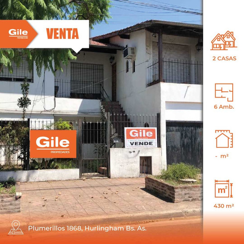  Venta Casa Hurlingham 6 Ambientes 2 Unidades - Gile Propiedades