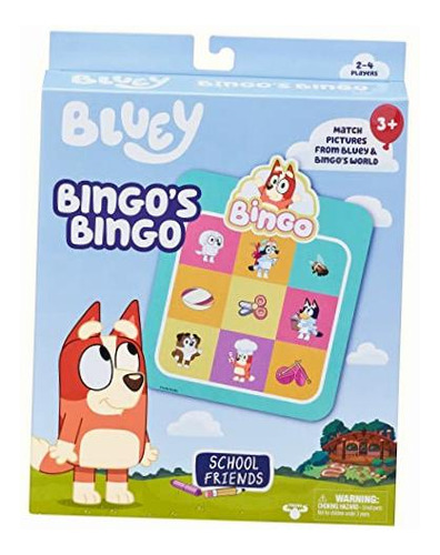 Bluey Juego De Cartas De Bingo De Bingo, Amigos De La