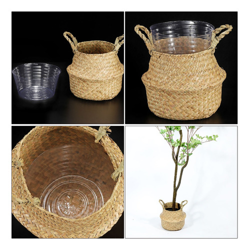 Base Maceta Redonda 8 Plástico Flor Planta Clara 20pzs